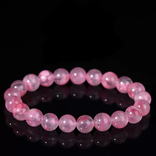 樱花雨菱锰矿水晶高级