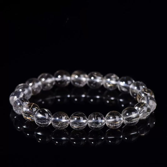 シルバールチルクォーツクリスタル（ガラス）高品質