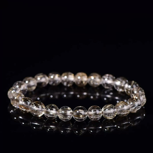 シルバールチルクォーツクリスタル（ガラス）プレミアム